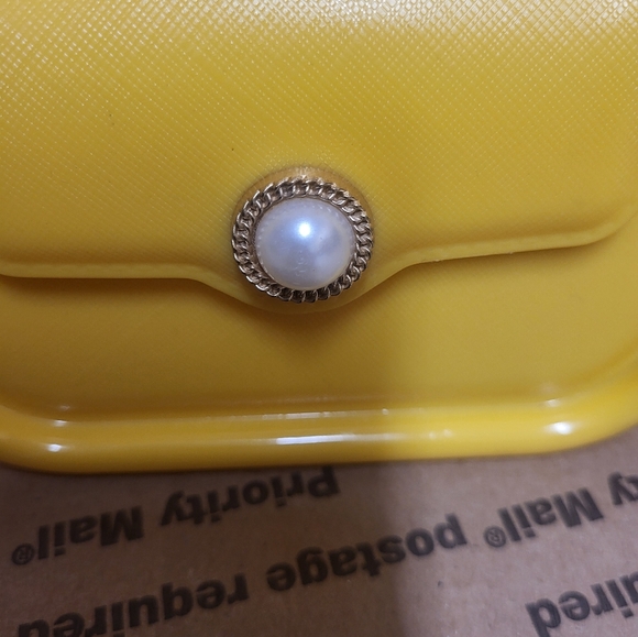 Mini Purse Yellow with Costume Pearl Snap latch Women/Girls - Picture 6 of 10